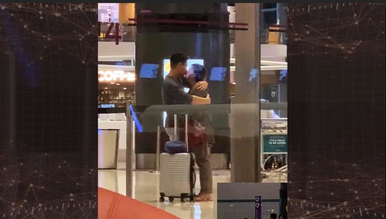 OFW kisses mistress at airport