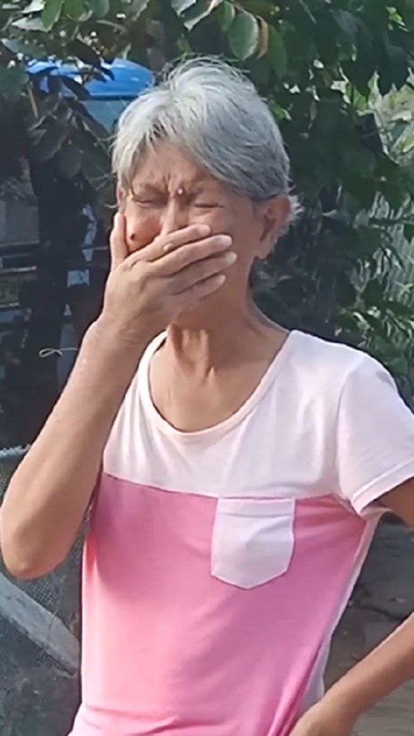 old woman crying 